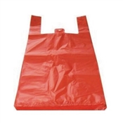 Mikrotenová taška 10 kg / 300+170x530 mm / červená / 100 ks
