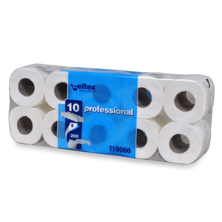 Toaletní papír Celtex Professional / dvouvrstvý / 10 rolí / 195 útržků