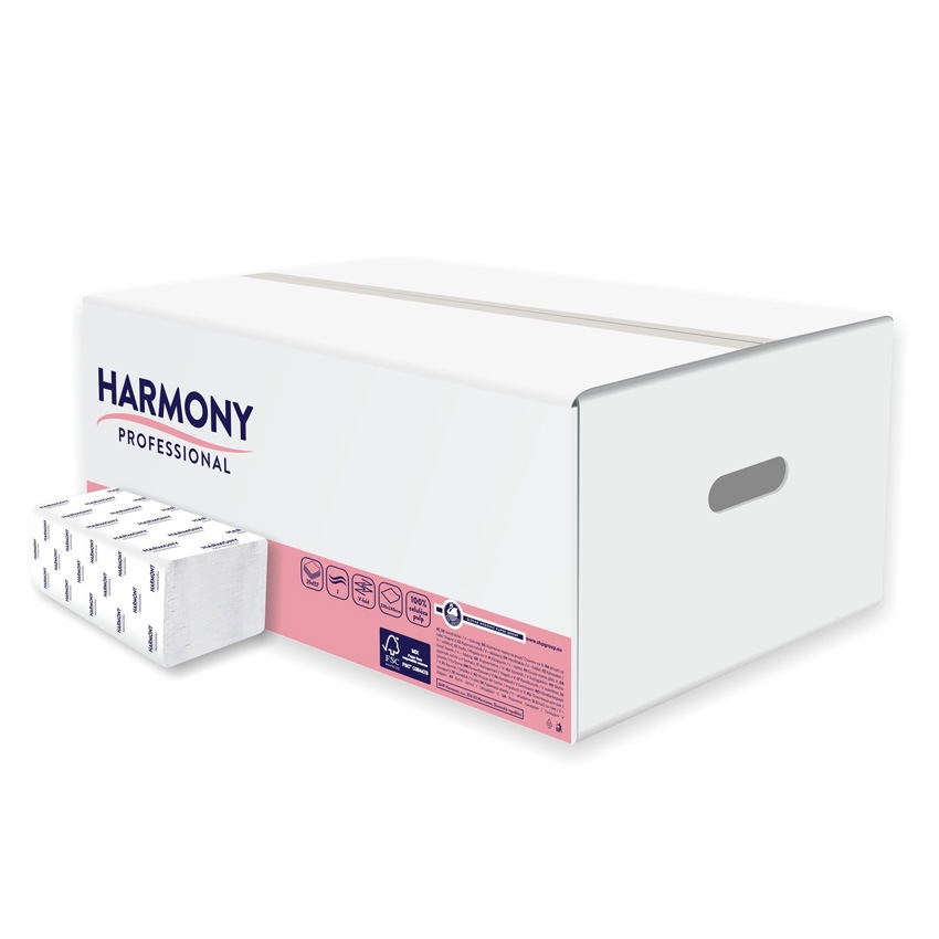  Papírové ručníky skládané ZZ Harmony Professional  / dvouvrstvé / 20x157 ks